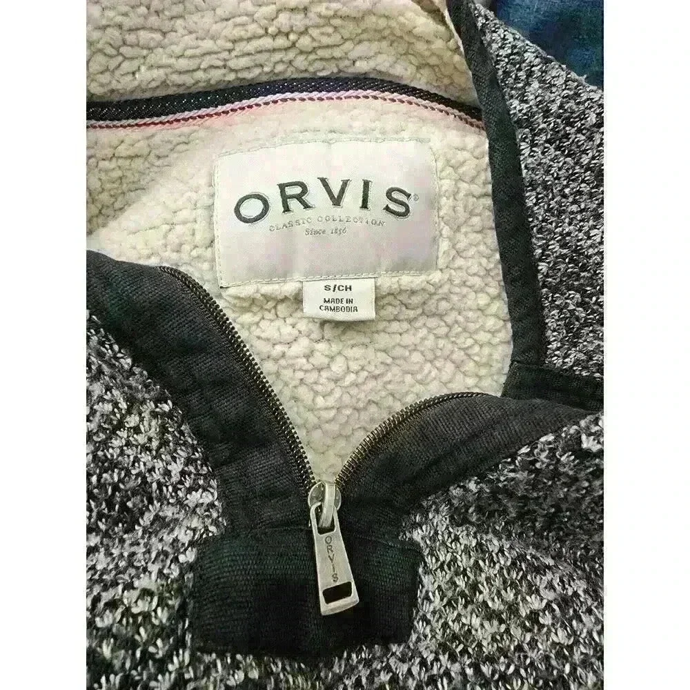 Orvis Men's Sherpa 1/4 Xip Sweater. Size Small. Grey in‎ color. Perfect for cold